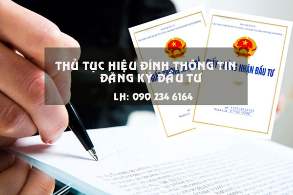 Thủ tục hiệu đính thông tin đăng ký đầu tư