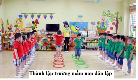 Thủ tục thành lập trường mầm non dân lập